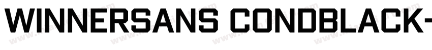 WinnerSans CondBlack字体转换